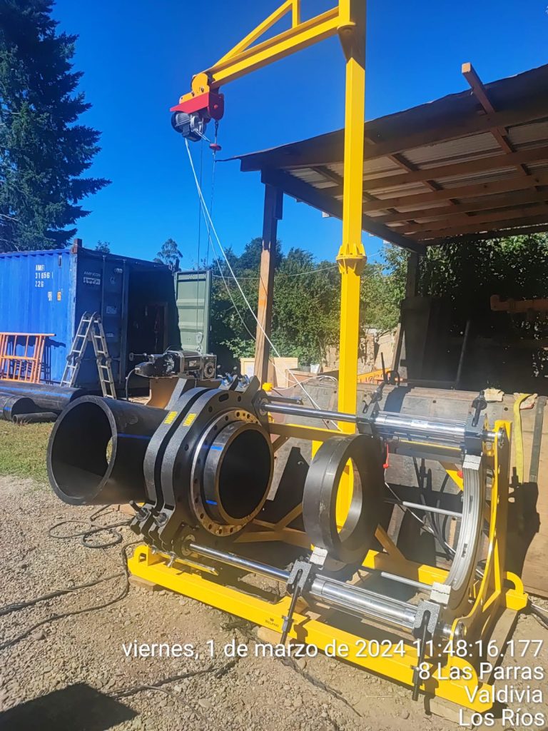 Hdpe butt fusion machine Feedback from the Chile client